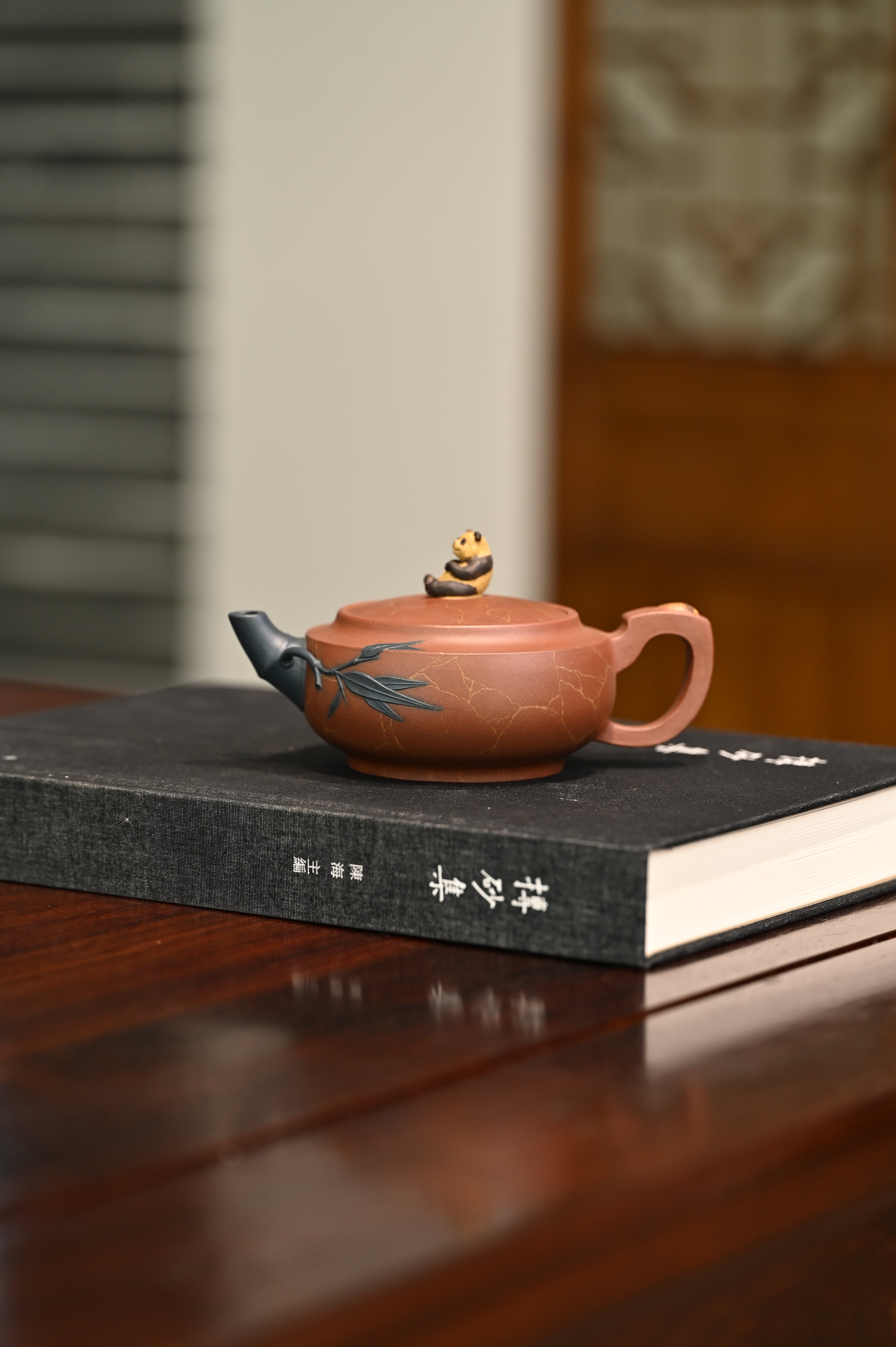 Siyutao teapot Panda full handcraft 290ml yixing teapot